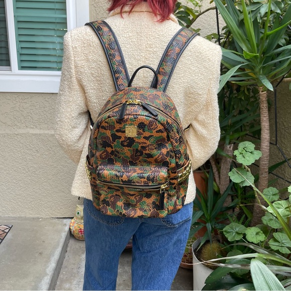 MCM x BAPE STARK large backpack in camo visetos limited edition - Picture 11 of 17